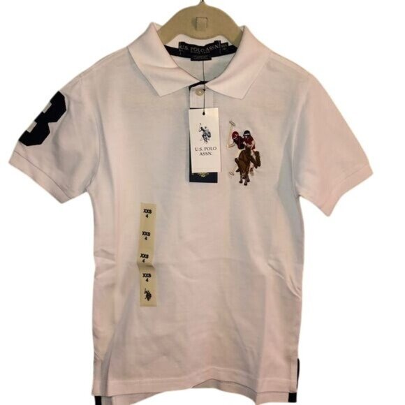 NWT Youth U.S. Polo Assn. Polo Shirt - White, Size XXS (4), Boys - Picture 1 of 5